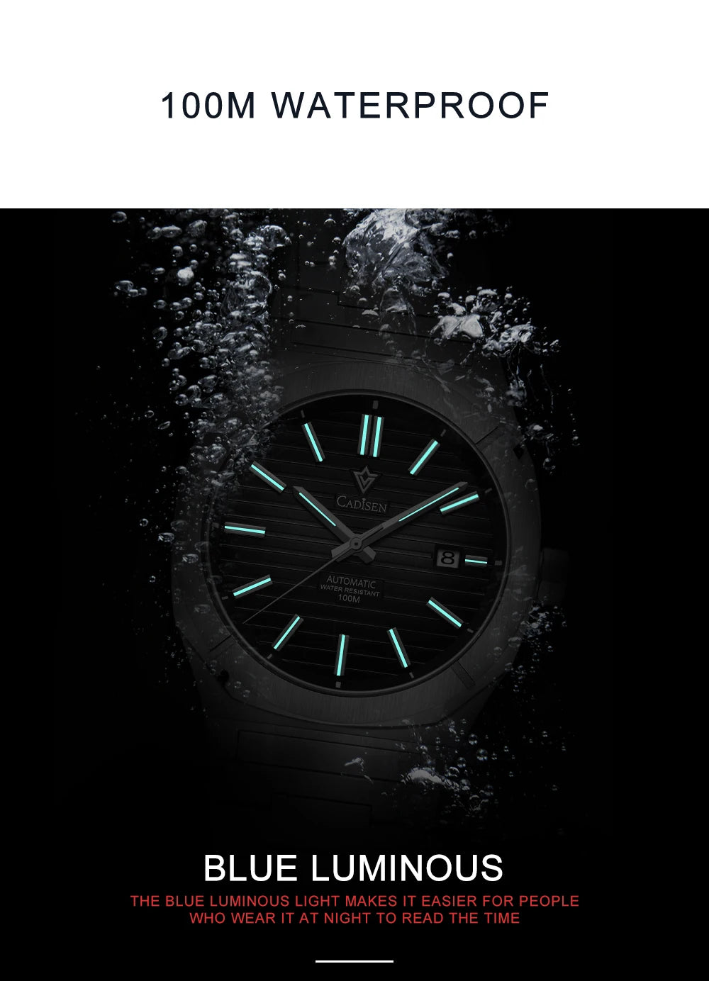 Relógio Automático Safira 10ATM QL-C8200MWWU