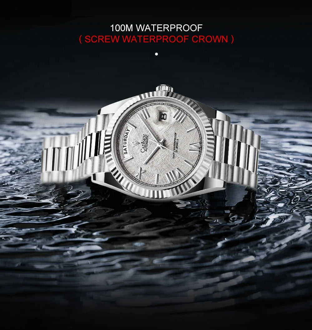 Relógio Day-Date Automático Safira 10ATM C8185MWWH