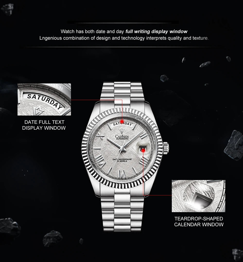 Relógio Day-Date Automático Safira 10ATM C8185MWWH