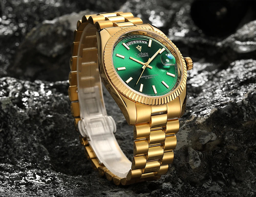 Relógio Day-Date Automático Safira 10ATM QLC8214