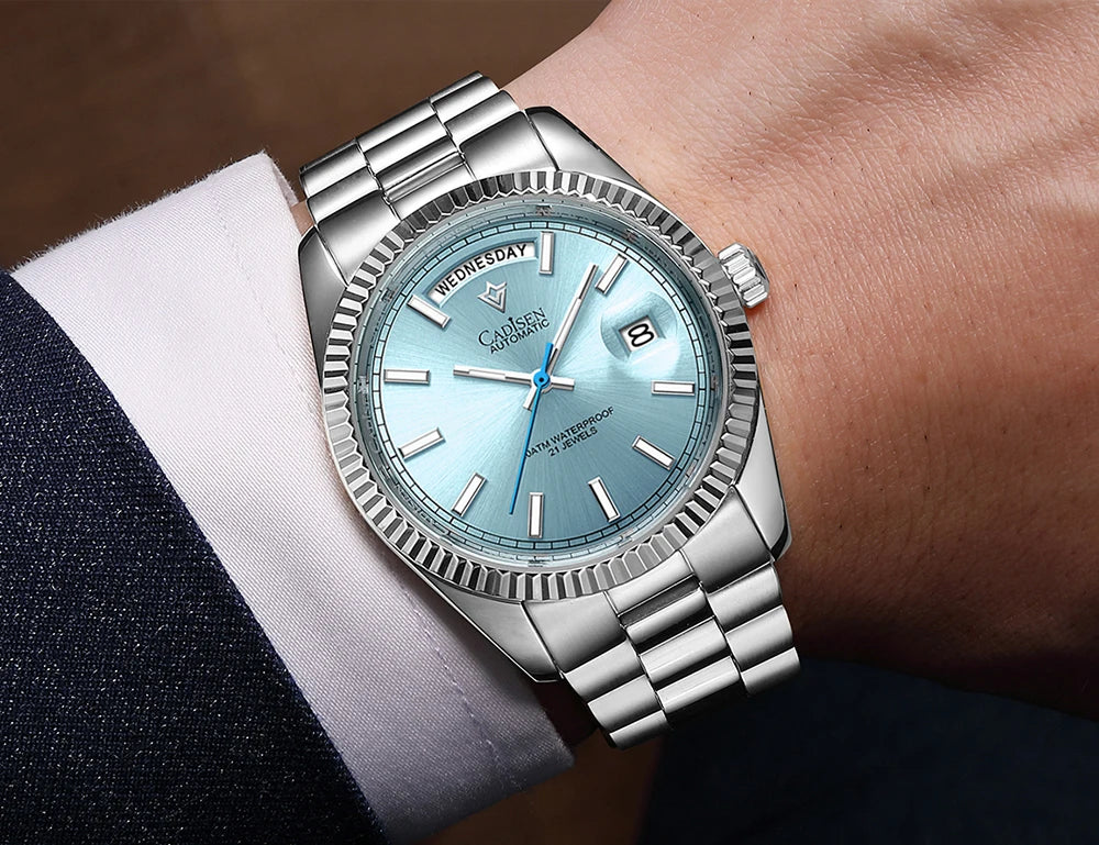 Relógio Day-Date Automático Safira 10ATM QLC8214