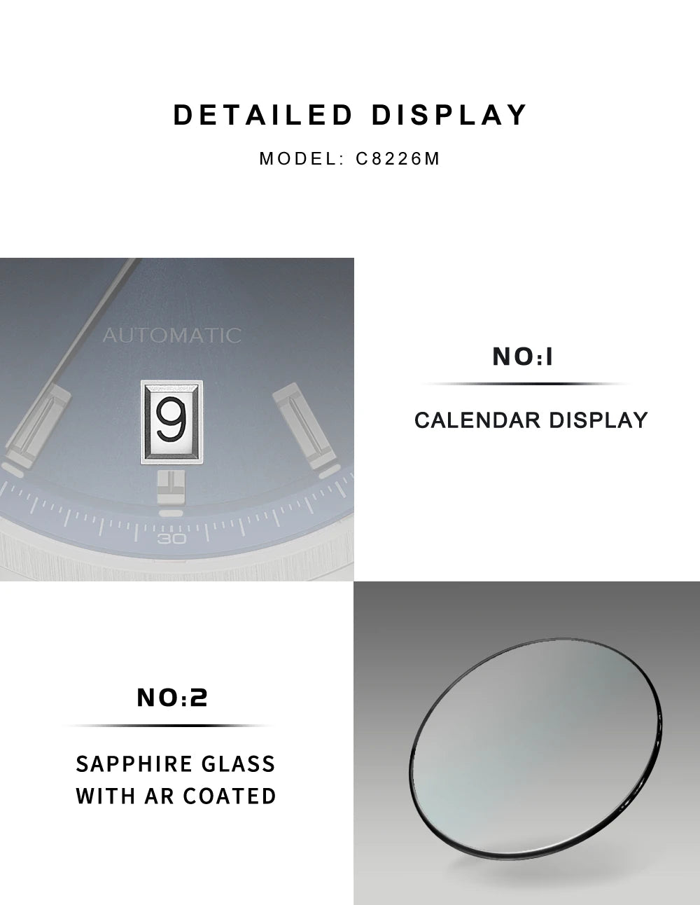 Relógio Automático Safira 10ATM C8227M