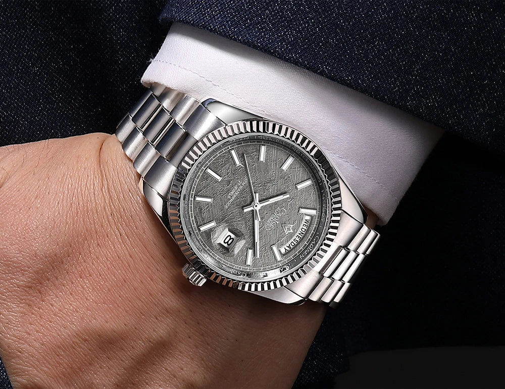 Relógio Day-Date Automático Safira 10ATM QLC8214