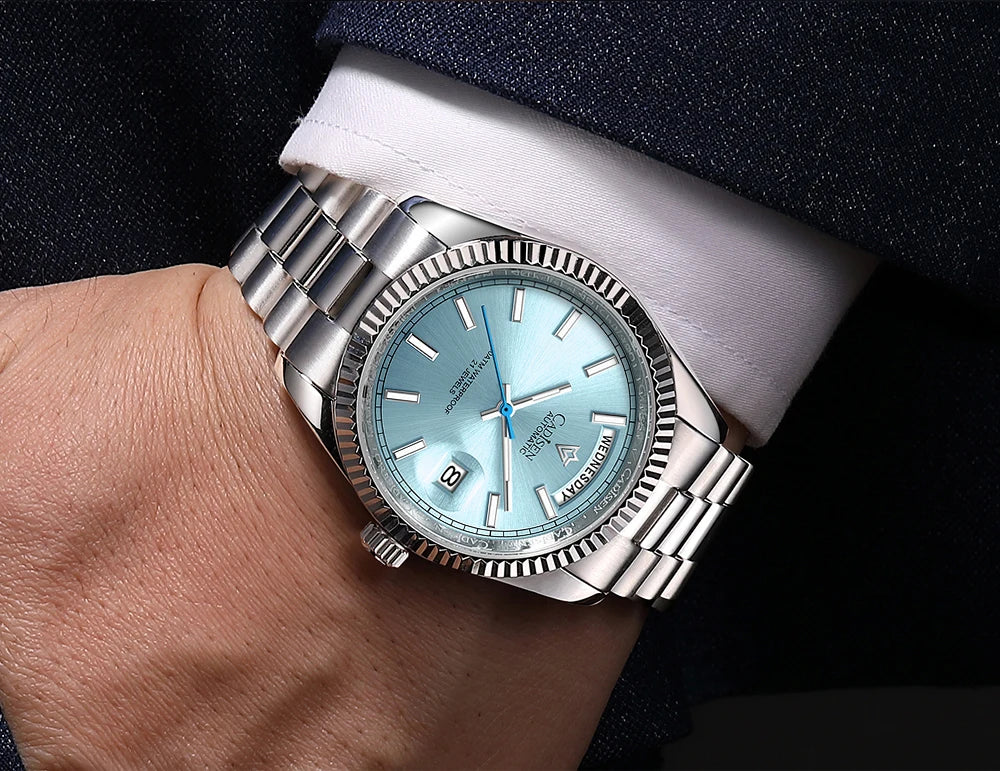 Relógio Day-Date Automático Safira 10ATM QLC8214