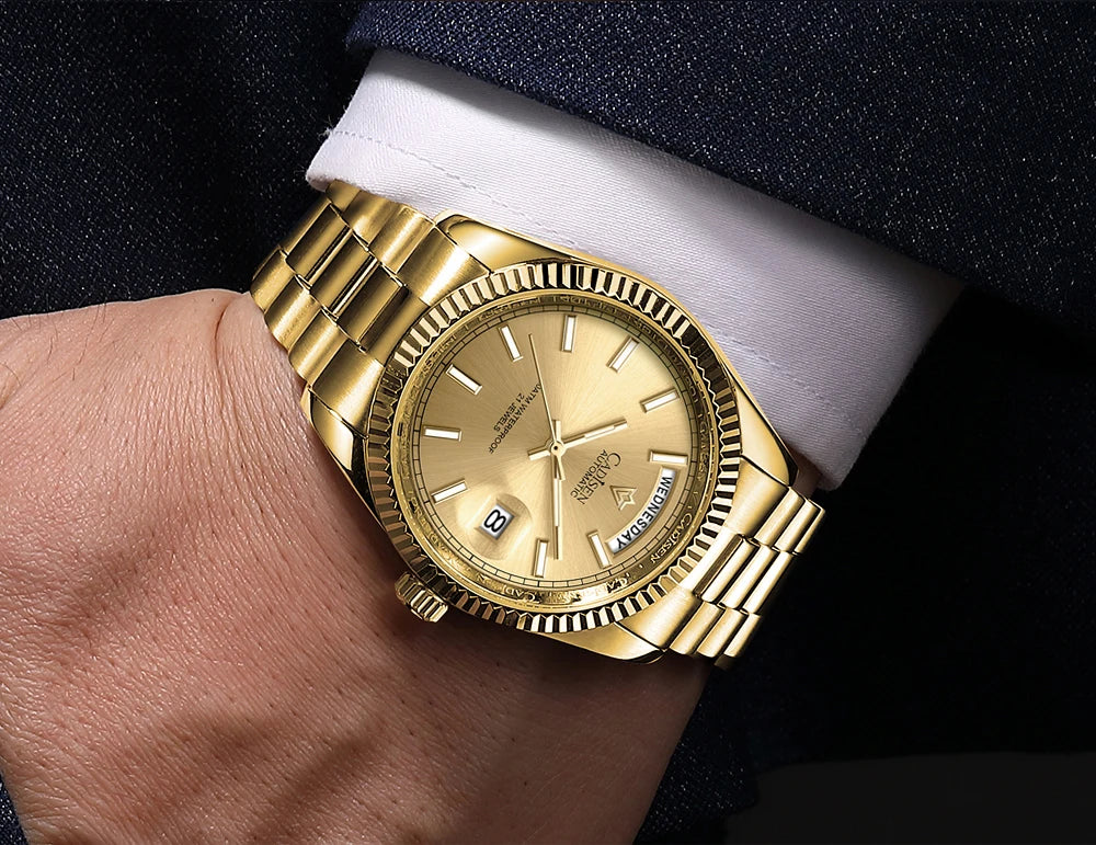 Relógio Day-Date Automático Safira 10ATM QLC8214