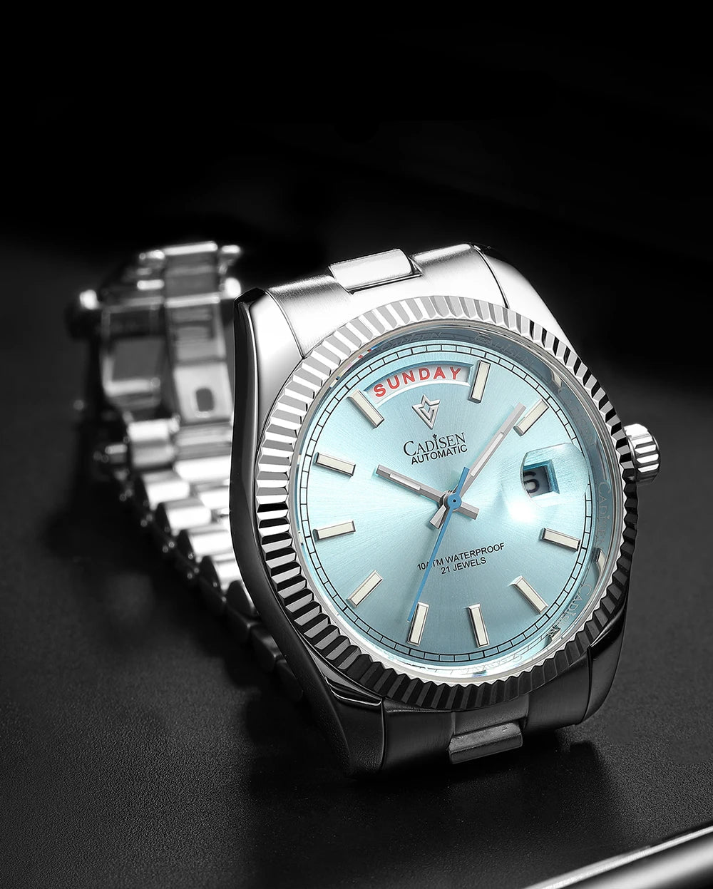 Relógio Day-Date Automático Safira 10ATM QLC8214