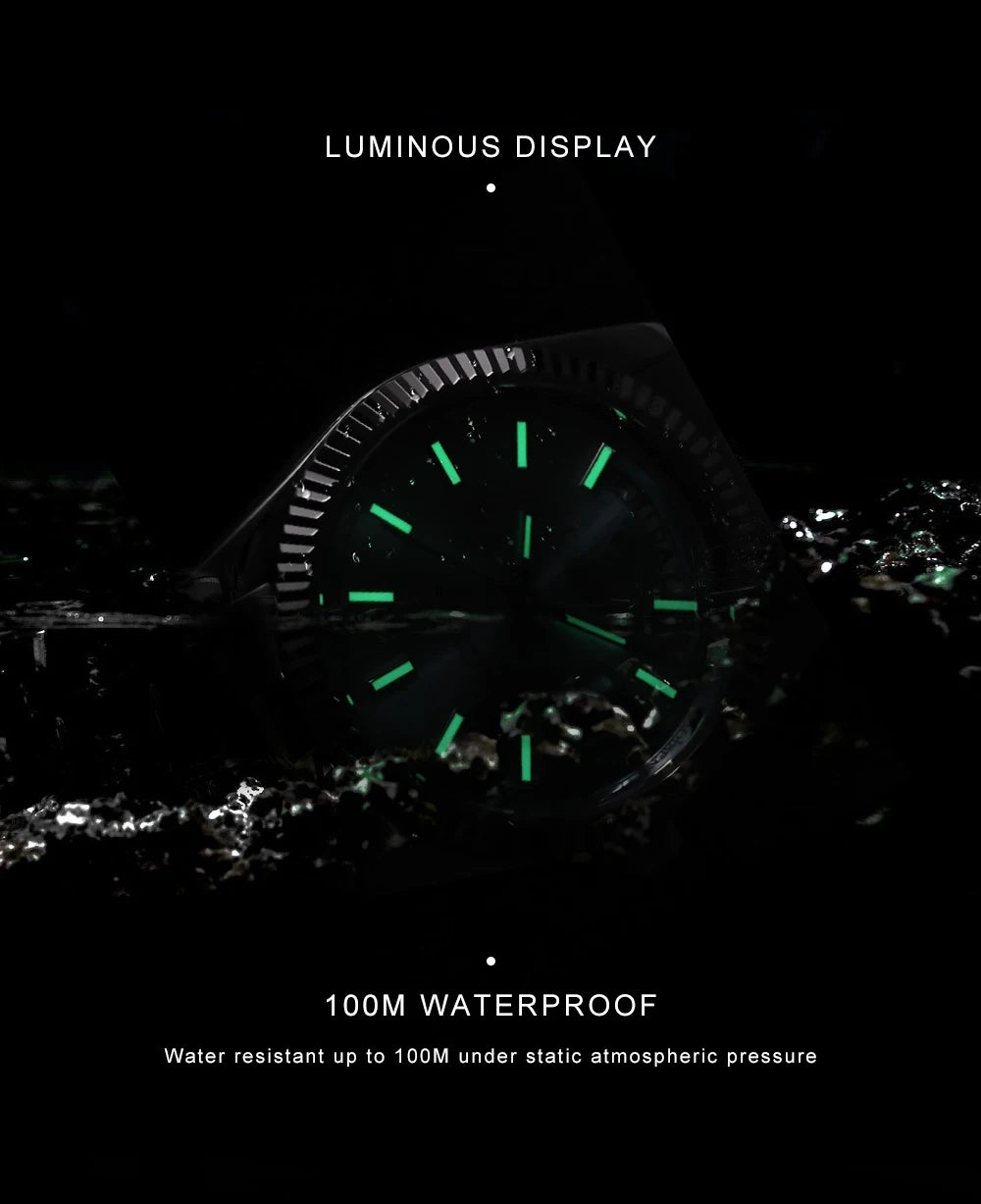 Relógio Day-Date Automático Safira 10ATM QLC8214